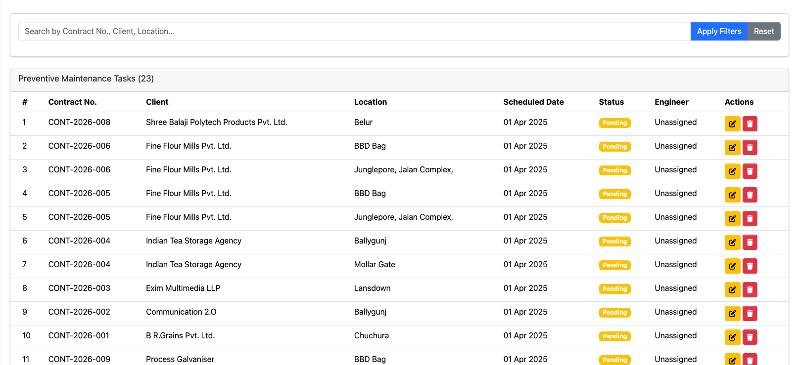 Preventive Maintenance